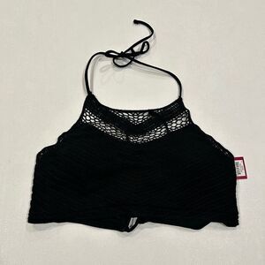 SO Black Crochet High Neck Bikini Top | NWT | Size XXL